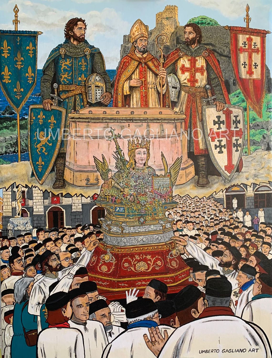 Stampa Stampa "Sant'Agata, Gisliberto, Goselmo e il Vescovo Maurizio".