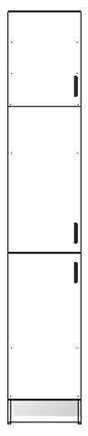 White SLAB Pantry Cabinet 24" deep