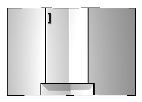 White SLAB Base Cabinet Corner