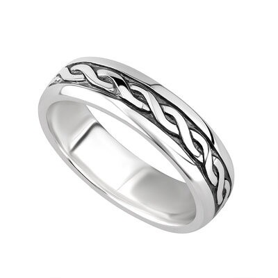 Ladies Celtic Knot Band-Sterling Silver