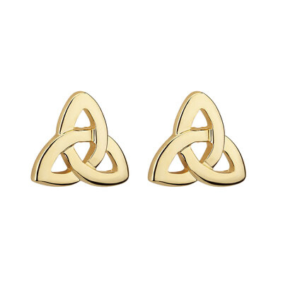 Gold Plated Trinity Knot stud earrings