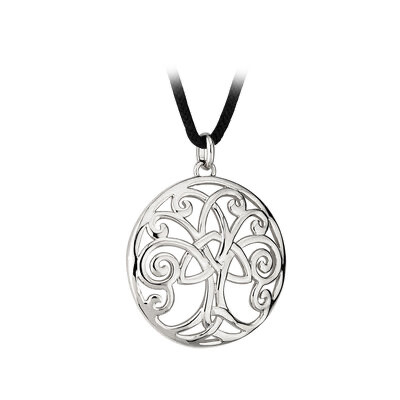 Rhodium Plated Tree of Life pendant