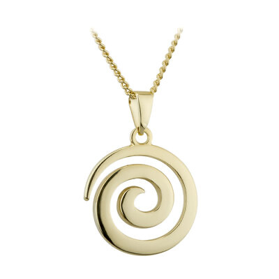 Gold Plated Spiral pendant
