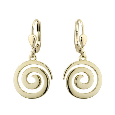Gold Plated Swirl Drop earrings