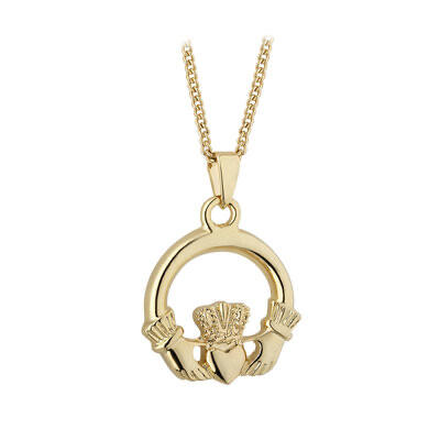 Gold Plated Claddagh pendant
