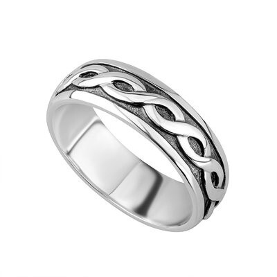 Men’s Celtic Knot Band-Sterling Silver