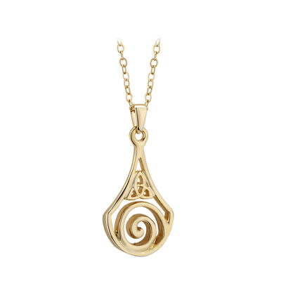 Gold Plated Trinity Swirl pendant