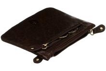 Three Zip Purse - Dark Brown