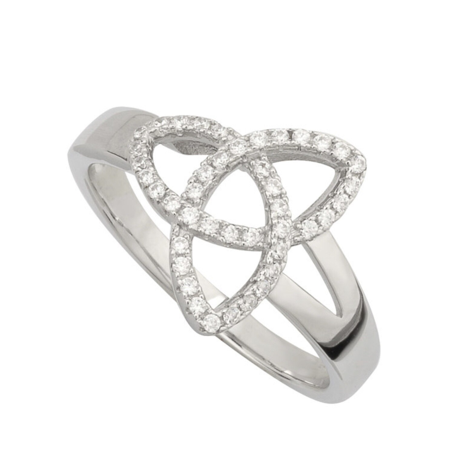Sterling Silver Cubic Trinity Ring