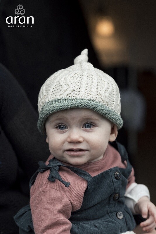 BABY HAT WITH TOP KNOT