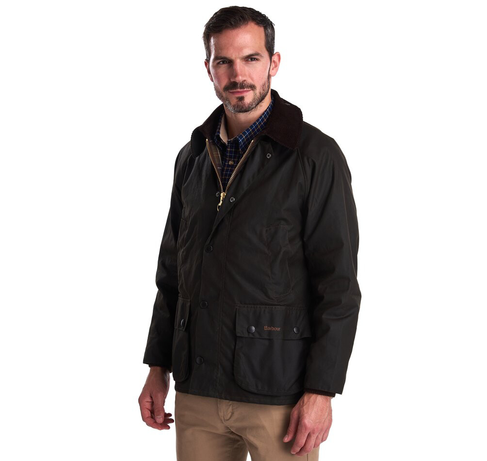 Classic Bedale Waxed Cotton Coat - Olive
