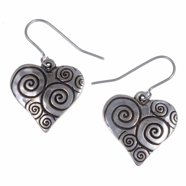 Swirls & Twirls Heart Earrings