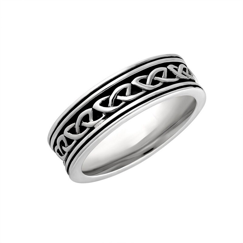 Sterling Silver Ladies Celtic Knot Band