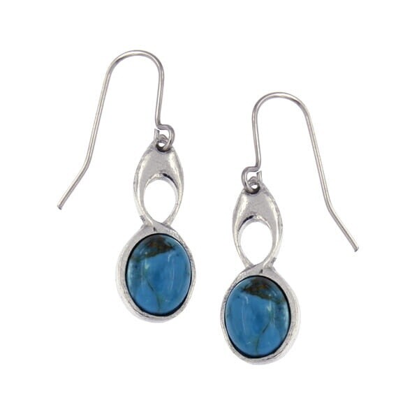 Turquoise Bird Knot Earrings