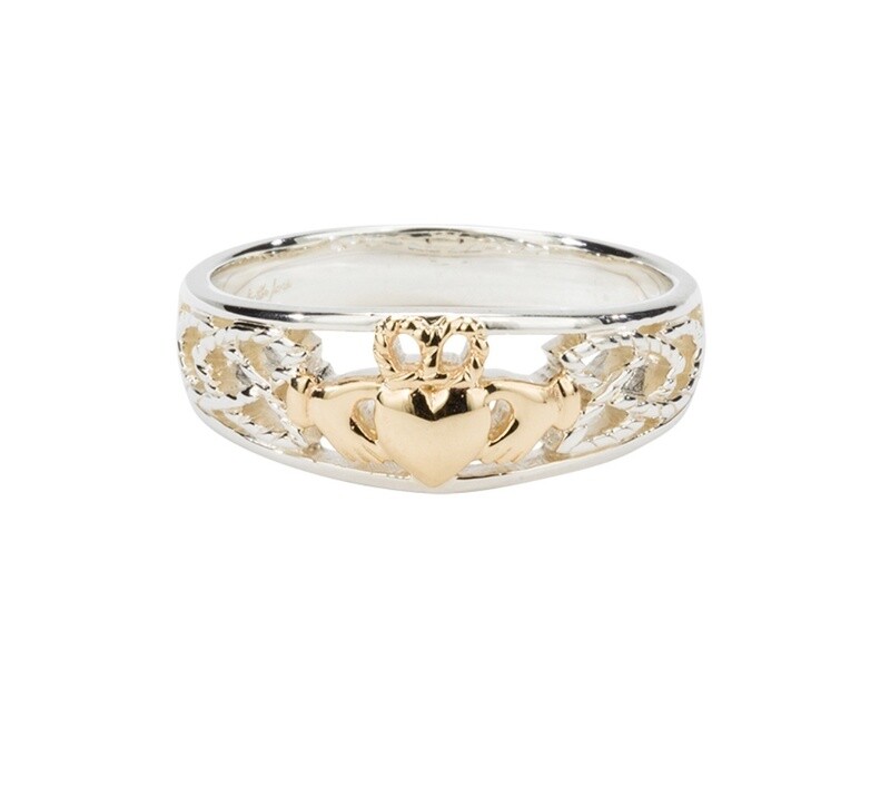 PRX6473 CLADDAGH BAND S/S GOLD