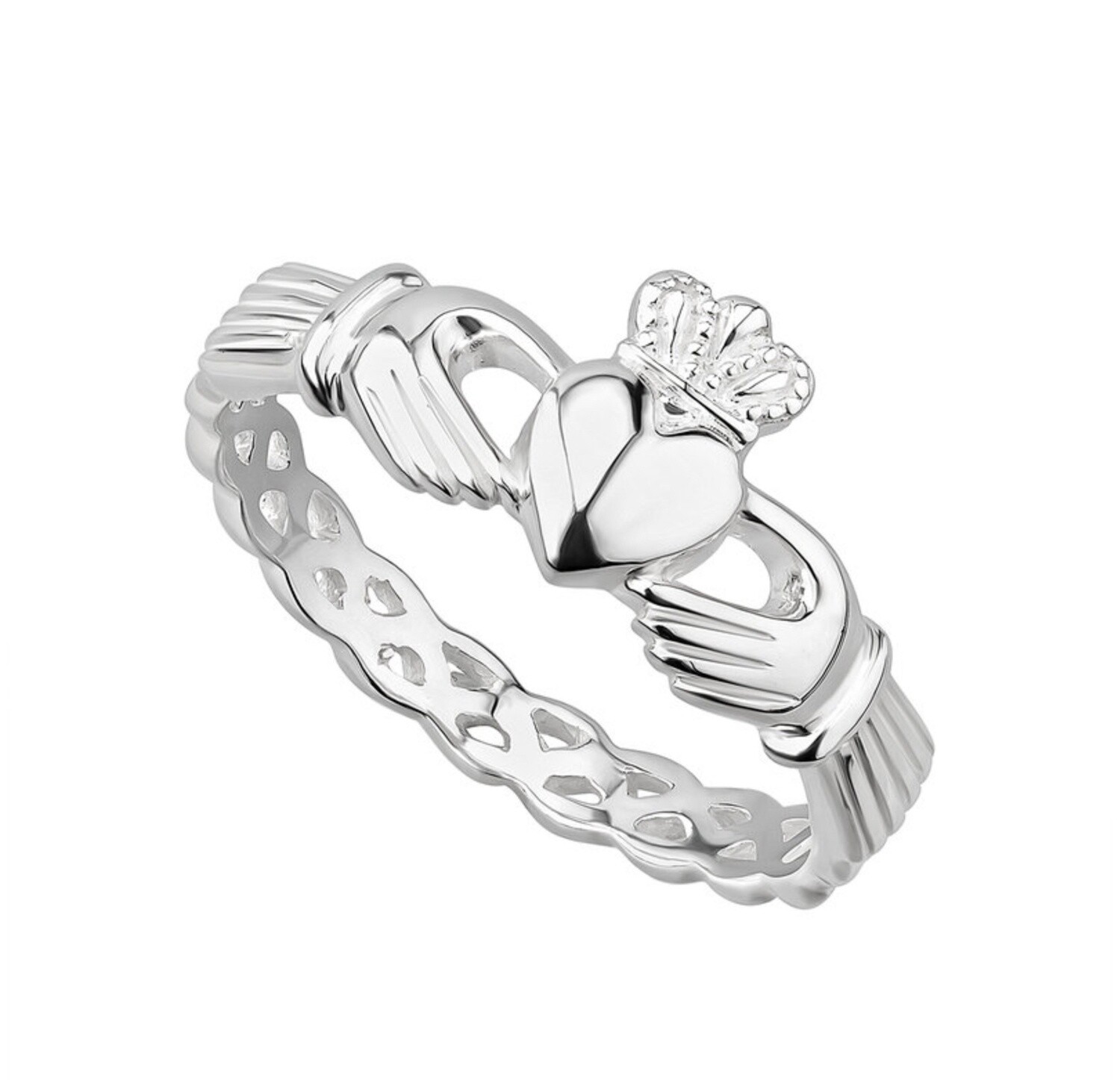 Ladies Weave Claddagh Ring