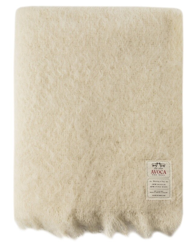 Avoca Mohair Throw - Cream