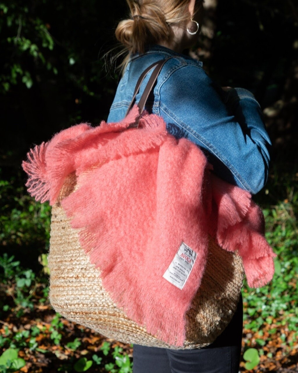 Avoca Mohair Throw - Coral