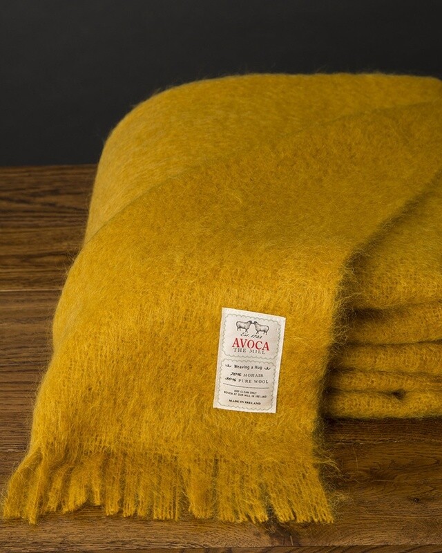 Avoca Mohair Throw - Amber