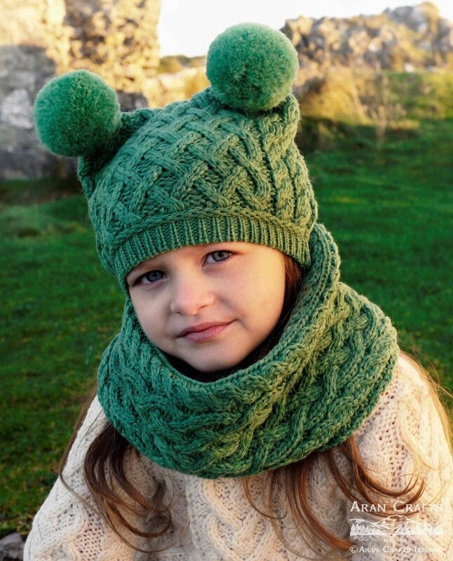 Childs Double Pom Pom Hat