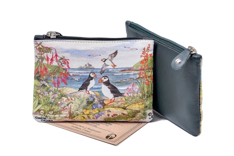 Small Top Zip Purse - Puffin