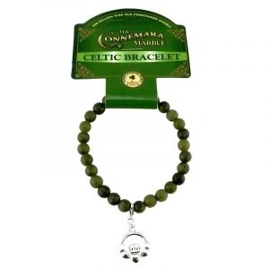 Connemara Marble Bracelet - Claddagh