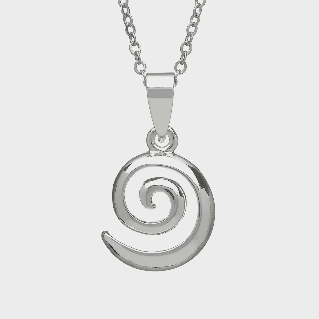Silver Plated Spiral Necklace