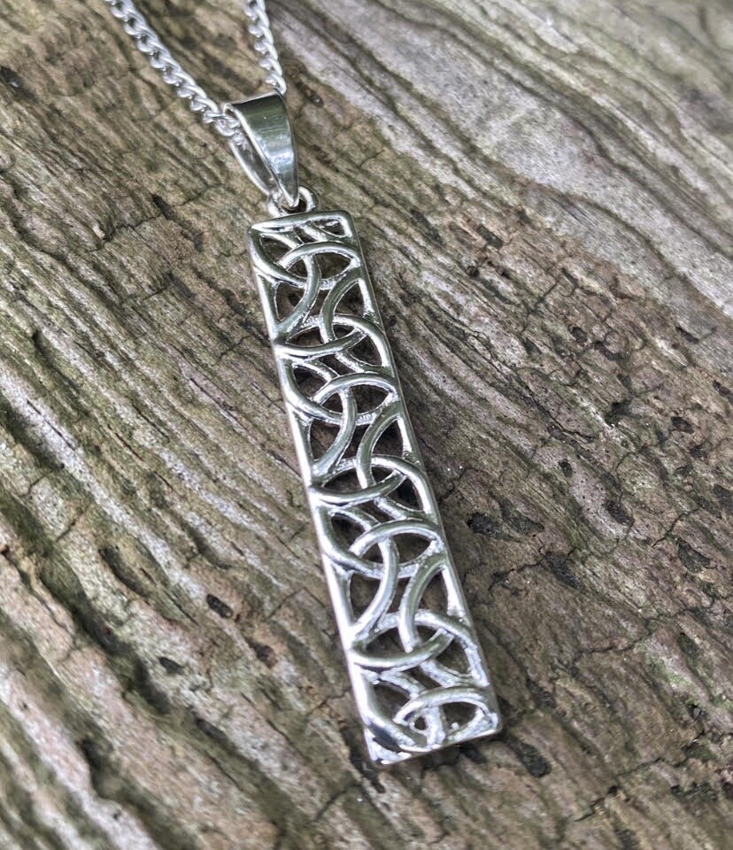 Silver Plated Bar Pendant