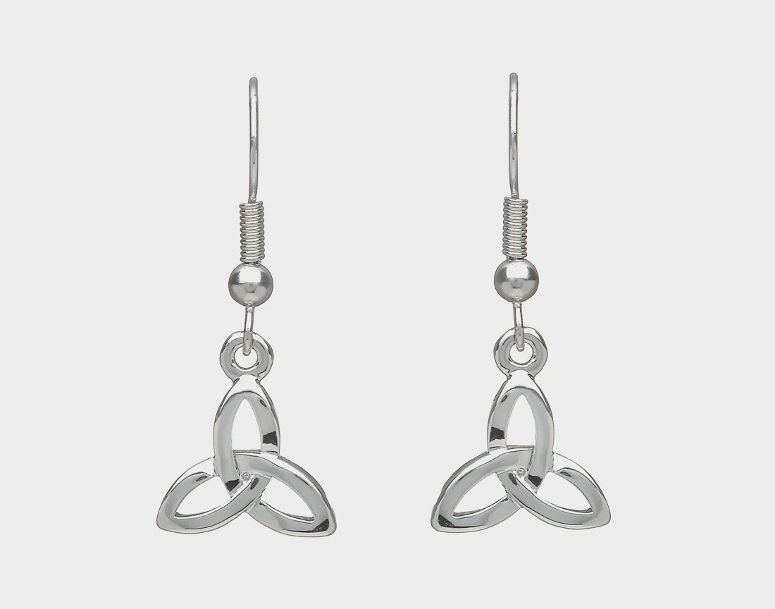 Silver Plated Trinity Earrings