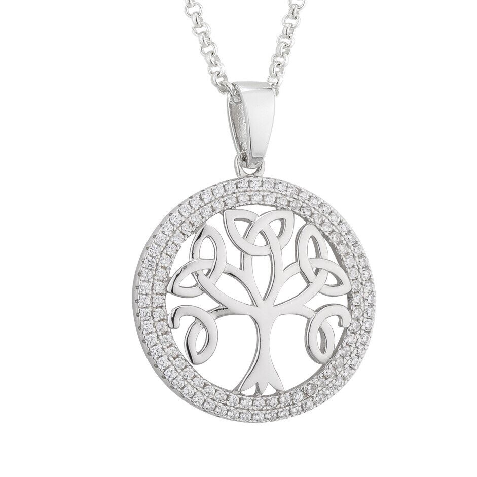 Sterling Silver Trinity Tree Necklace