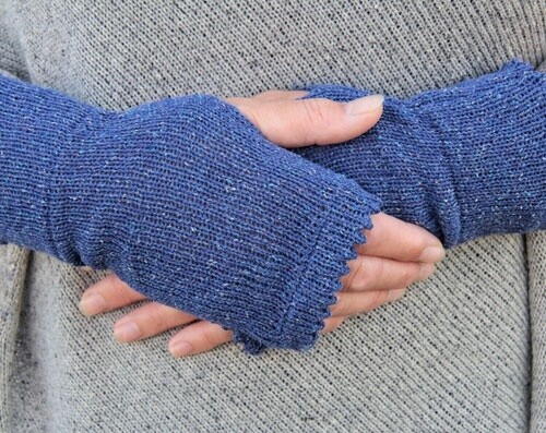 Wool & Silk Fingerless Gloves