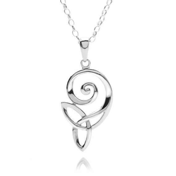 Sterling Silver Trinity Spiral Necklace