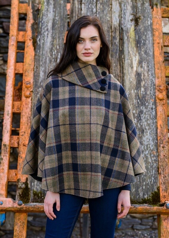 Handcrafted Mucros Tweed Poncho