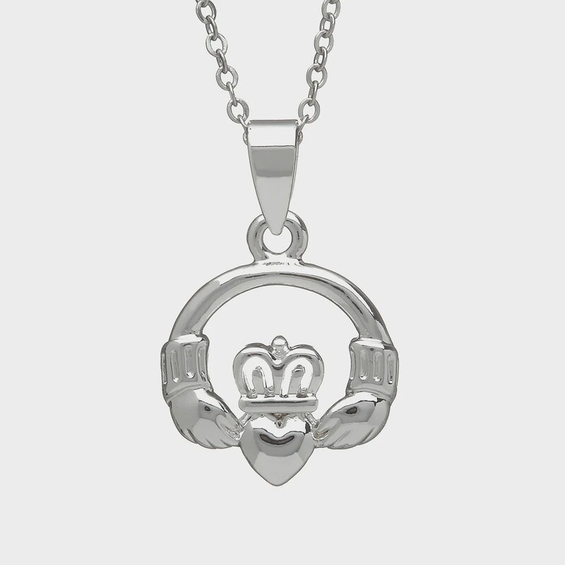 Silver Plated Claddagh Pendant