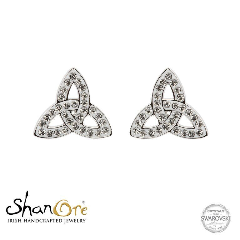 Sterling Silver +  Swarovski Trinity Studs