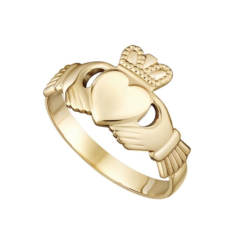 Light Weight Gold Claddagh Ring