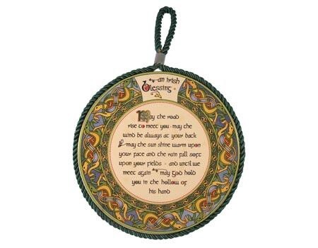 Irish Blessing Rope Plaque/Pot Stand