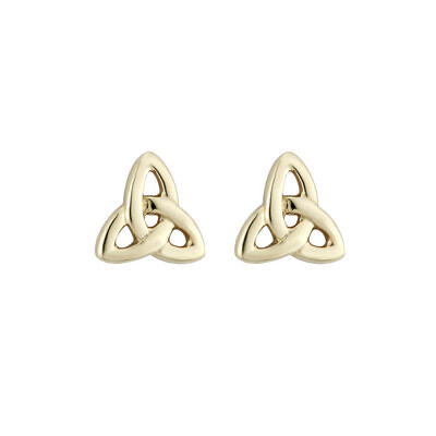 Gold Plated Small Trinity Knot stud earrings