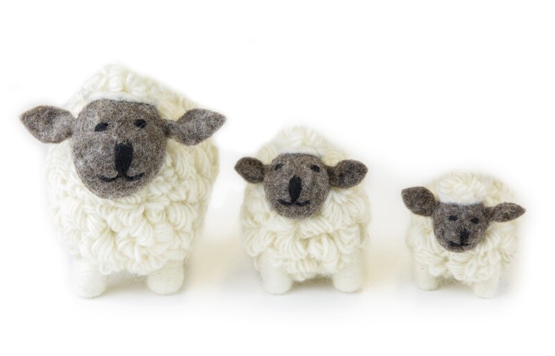 Knitted Sheep Collectibles White