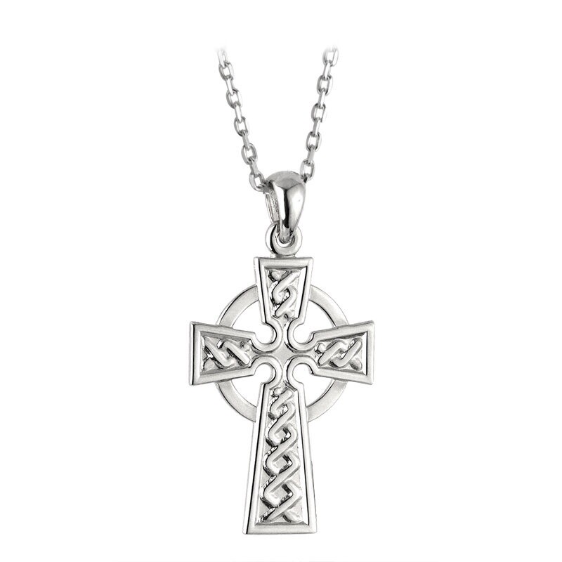 Sterling Silver Celtic knot Cross Necklace