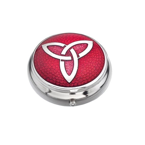 Red Trinity Knot Pill Box - Small