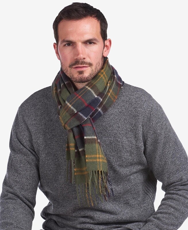 Barbour Wool & Cashmere Scarf - Classic Tartan