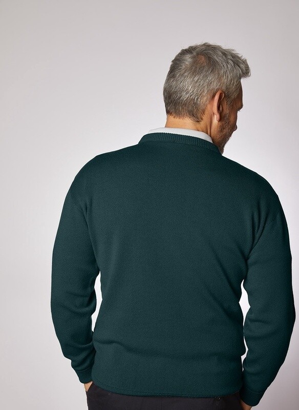 Lambswool Crew Neck Sweater - Tartan Green