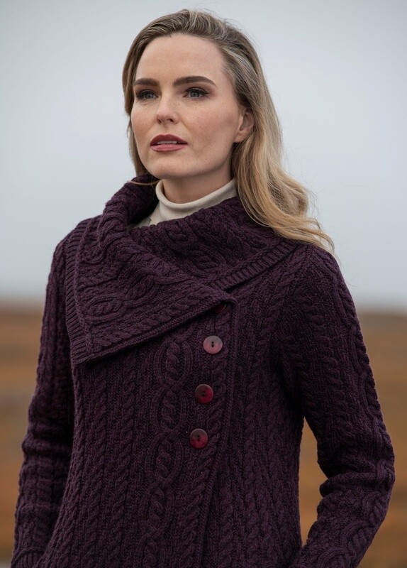 Chunky Collar Coat with Buttons