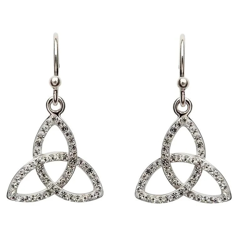 Swarovski & Sterling Silver Trinity Drop earrings