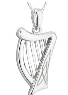 Acara-Sterling Silver Harp Pendant