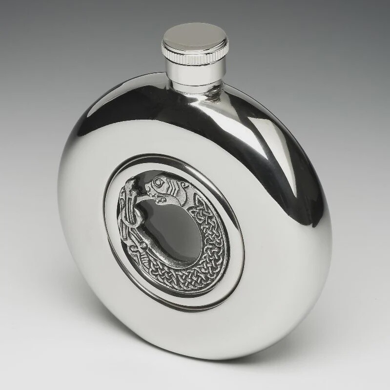 Whiskey Flask Glass Centre - Serpent