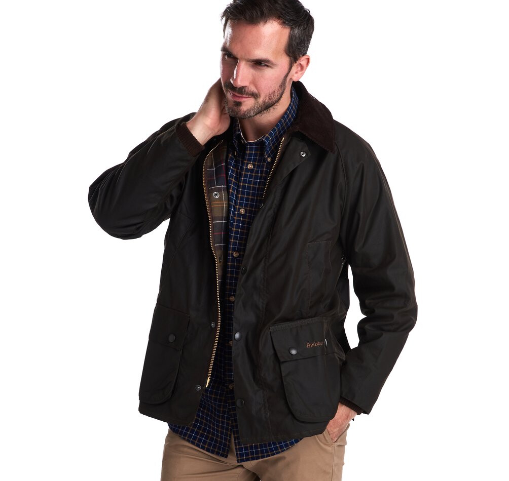 Classic Bedale Waxed Cotton Coat - Olive