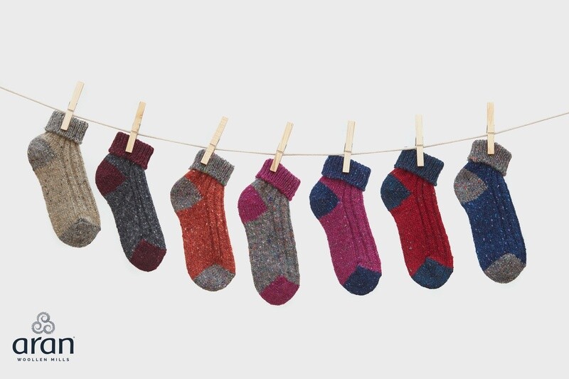Ladies Donegal Yarn Ankle Socks