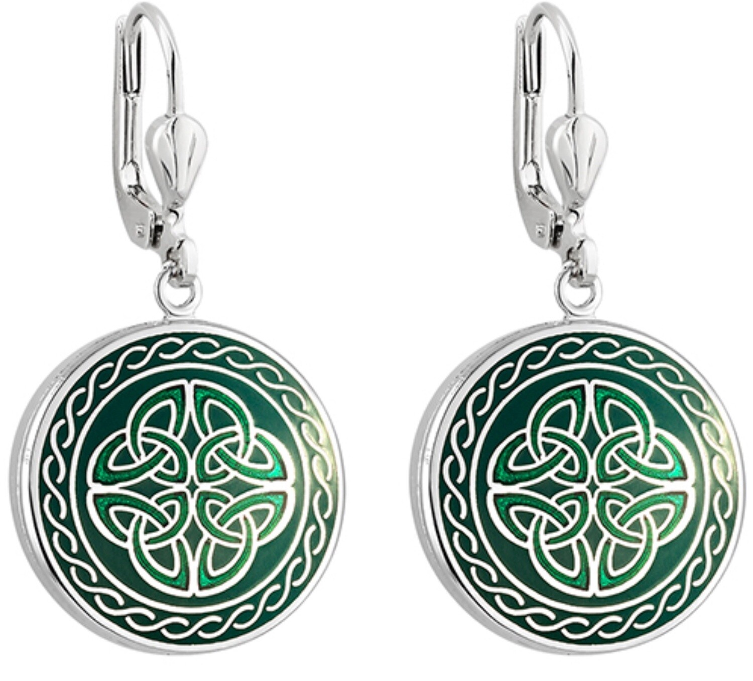Book of Kells-Celtic Trinity drop earrings